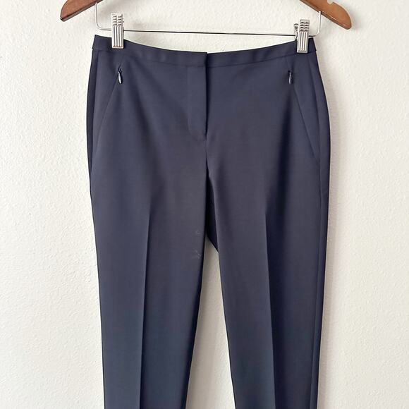 Elie Tahari‎ Navy Wool Slim Ankle Pants Women's US Size 0 - Picture 2 of 15